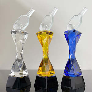 Trofeo de Cristal K9 Transparente de Diseño Personalizado, Trofeo de <span class=keywords><strong>Ping</strong></span> <span class=keywords><strong>Pong</strong></span> de Cristal Brillante con Base Resistente - Product Image 3