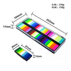 Palette intégrale de peinture d'art pour femme adulte GP Festival Marqueurs néon 6 couleurs Peinture visage et corps à base d'eau pour enfants et adultes - Product Image 3