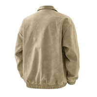 Nouvelle veste bomber coupe-vent décontractée pour homme, personnalisable, durable, en PU, style vintage américain, avec patchwork et fermeture éclair, de haute qualité, OEM