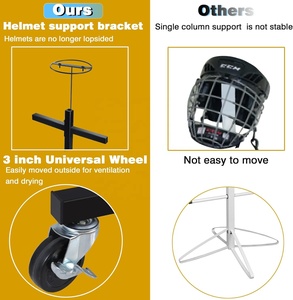 Soporte Metálico Resistente para Secar Palos <span class=keywords><strong>de</strong></span> Hockey, Equipo Deportivo, para Hockey sobre Hielo, <span class=keywords><strong>Boxeo</strong></span>, Lacrosse - Product Image 5