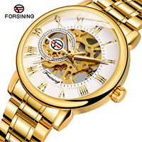 Nouvelle montre mécanique de luxe pour homme en acier inoxydable, squelette, avec réserve de marche, vente en gros