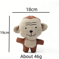 Nouveau jouet pour animaux de compagnie en peluche, jouet couineur apaisant et résistant aux morsures pour chiens en période de dentition, en stock, vente en gros