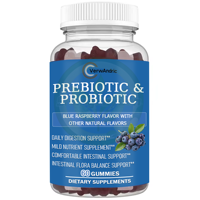 Complément alimentaire en gommes prébiotiques et probiotiques à marque privée OEM pour une digestion intestinale quotidienne confortable, des nutriments et une flore intestinale saine