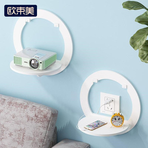 Wall Mounted Hexagon <b>Shelf</b> 30x30x17cm PVC Wood-Plastic Composite Storage For Living Room - Product Image 5