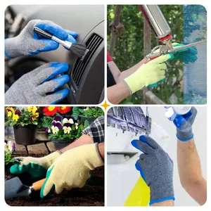 Latex Gloves Price XINGYU Cotton Shell Latex Coated Construction Safety Work GlovesCustom Gloves With Logo Guantes De Trabajo Latex Work Gloves