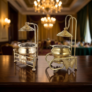 Equipo de Restaurante, Recipiente para Calentar Comida de Latón Fundido Moderno, de Lujo, para Mesa, Bodas, Fiestas, Hoteles, Buffet - Product Image 2