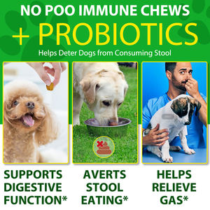 Oimmal Peking Duck Flavor Probiotics Coprophagia Stool Eating Deterrent No Poo Immune Chewsは犬のためにうんちを食べるのをやめます - Product Image 6