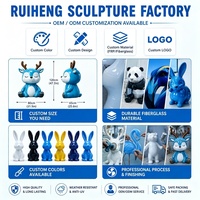 Statue de personnage d'anime en fibre de verre sur mesure de grande taille pour aire de jeux pour enfants, parc à thème, exposition, centre commercial, sculpture de jardin