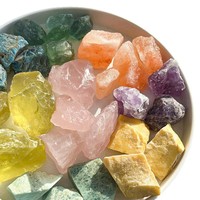 Diffuseur d'arômes en pierre de cristal, ornement en pierre brute, formes géométriques, améthyste blanche, citrine, fluorite verte, mariages, anniversaires