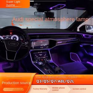 Lampe d'ambiance 64 couleurs pour <span class=keywords><strong>Audi</strong></span> A6L A4 A5 A3 Q5L A8 Q2L Q3 Q7 Éclairage intérieur automatique spécial pour véhicule - Product Image 4