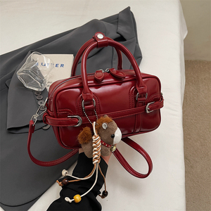 Borsa a Tracolla Mini Boston Direttamente dalla Fabbrica, Logo Personalizzato, in PU con Ciondolo a Forma di Cavallo, per Uso Quotidiano - Product Image 4