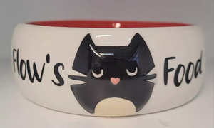 3D Katzenkopf Personalisieren Sie mit dem Namen des Haustieres Benutzer definierte Hunden äpfe Haustier zubehör Keramik-Katzen schale - Product Image 3