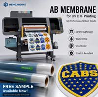 Film de transfert UV DTF AB PET, matériau d'étiquetage cristallin pour imprimante UV A3 et machine de lamination UV cristalline tout-en-un