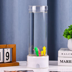 Groothandel hedendaagse design kleine RGB 8-inch cilindrische zeepaardjeslamp nachtlampje dimbaar type-C voeding voor slaapkamer nachtkastje - Product Image 5