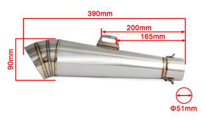 36-51mm Universal de escape de la motocicleta Silenciador para z800 cbr300r Z1000 <span class=keywords><strong>GSXR1000</strong></span> - Product Image 2