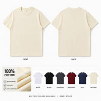 T-shirt vierge 100 % coton peigné 200 g/m² de qualité supérieure pour homme, coupe classique, impression de logo personnalisée DTG DTF, vente en gros