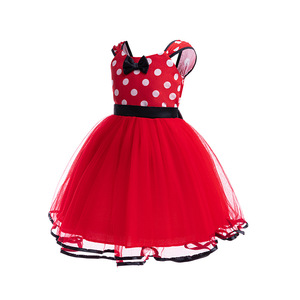 Vestido de Tul con Capas de Malla Estilo <span class=keywords><strong>Minnie</strong></span> para Niñas, Cuello Redondo, Ropa para Actuaciones, Diseño Dulce de Dibujos Animados para Todas las Niñas - Product Image 4