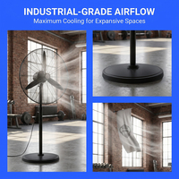 Ventilateur sur pied industriel de 30 pouces, robuste, avec moteur en cuivre haute vitesse pour usine et entrepôt