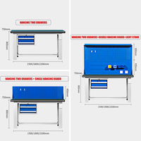 Mesa de Trabajo Industrial Resistente para Taller, Banco de Trabajo de Acero Electrónico, Estaciones de Trabajo