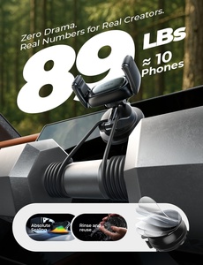 Support de téléphone flexible LISEN 2026 pour voiture, fixation à clip mémoire, support de téléphone à ventouse puissante pour écran de voiture, tableau de bord, pare-brise - Product Image 5