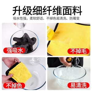 ผ้าขนหนูตกปลาแบบหนา 30x30 ซม. ผ้าขนหนูทำความสะอาดแบบดูดซับสองชั้นสำหรับอุปกรณ์ตกปลาโพลีเอสเตอร์ทนทานสีเทาอมเขียว - Product Image 2