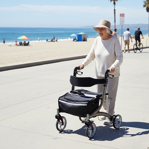 Déambulateur à roulettes – Idéal pour les utilisateurs de soins à domicile recherchant une mobilité facilitée avec un soutien amélioré pour une utilisation en intérieur et en extérieur - Product Image 6