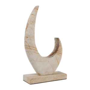 Sculpture en pierre Crescent Palimanan, figurine décorative pour la maison, le salon, la salle de bain, le bureau, l'étagère, la table basse - Product Image 2