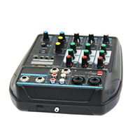 Mini table de mixage audio 4 canaux Bluetooth USB, table de mixage sonore pour karaoké, DJ, soirée à domicile