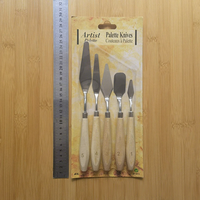 Source Spot Divers Ensembles de Couteaux à Palettes Matériau en Éponge avec Manche en Bois et Plastique pour Peinture à l'Huile Grattoir et Modélisation Art