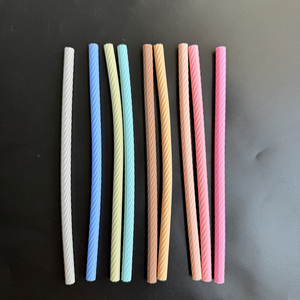 Factory Silicone <b>Straws</b> Reusable Food Grade Reusable Washable <b>Straw</b> Thread Straight Bend Drinking Silicone <b>Drink</b> <b>Straws</b> - Product Image 1