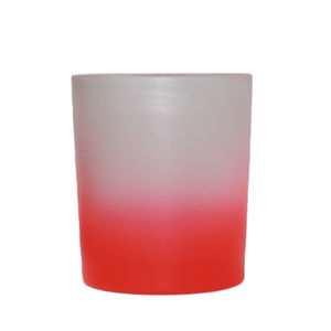 Décoration personnalisée Meilleure qualité Rouge mat Luminescent Dégradé Pot de bougie en verre de 7oz - Product Image 1