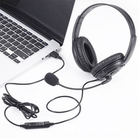 Headset Gaming PC Murah GAE-109 OEM, Headphone Gaming Stereo USB Peredam Kebisingan dengan Mikrofon untuk Game PC