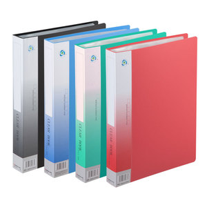 Classeur A4 transparent en plastique NF60AK, organiseur de documents, rangement pour examens, bleu, noir, rouge, vert, impression par plastification opaque - Product Image 1