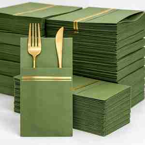 Factory Supply 1 Ply Eco-Friendly Dust Free <b>Paper</b> Pocket Napkins Disposable 8 Fold Colored 40x40cm Dinner Napkins for Party - Product Image 5