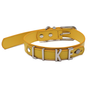 Nouveau collier pour chien en cuir PU, motif dessin animé, lettres personnalisées, boucle réglable, collier pour animal de compagnie en métal - Product Image 5