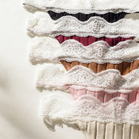 Sous-vêtements string en coton pour femmes avec dentelle Culotte en coton à haut élastique à l'arrière en T Lingerie