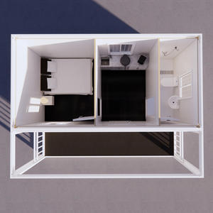 Casa Contenedor Prefabricada de 20 pies con Techo a Dos Aguas, Diseño de Panel Sándwich Ignífugo y Embalaje Plano para Vivienda Moderna - Product Image 6