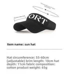 Gorras de Béisbol de Verano a la Moda con Parte Superior Vacía al por Mayor para Mujer, Protección Solar para Deportes al Aire Libre - Product Image 3