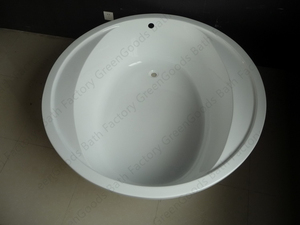 Baignoire en acrylique <span class=keywords><strong>de</strong></span> haute qualité en <span class=keywords><strong>forme</strong></span> <span class=keywords><strong>de</strong></span> <span class=keywords><strong>cercle</strong></span> avec douche pour une ou deux personnes - Product Image 2