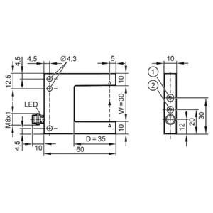 IFM Photo elektrischer Gabel <span class=keywords><strong>sensor</strong></span> OPU208 OPU-FNKG/IO-LINK/AS - Product Image 2