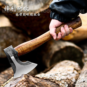 Kyushu Garden Hatchet High Carbon Steel Solid <b>Wood</b> Handle Splitting Firewood <b>Axe</b> - Product Image 3