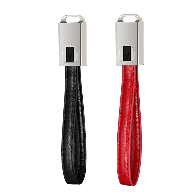 OEM Logo Customizable Micro Type C USB Data Charging Cable Leather Tassel Keychain Zinc Alloy-Promotion Gift Android Computer