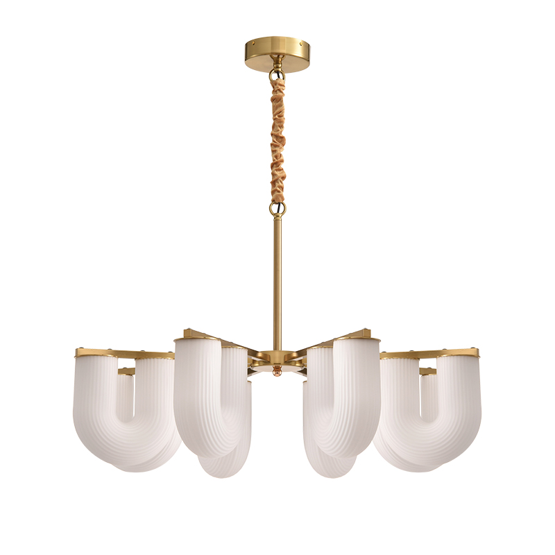 INS U-shaped chandelier chandelier hanging indoor  decorative glass pendant light