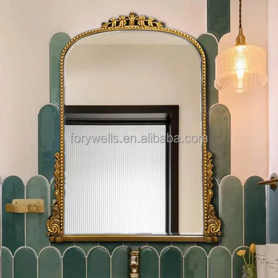 Gold Leaf French Arch Espejos Full Length Beauty Mirror