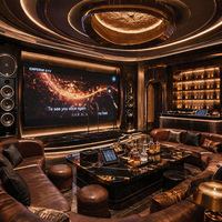 Aménagement intérieur de salle KTV, bar commercial de luxe, club karaoké, panneaux muraux, meubles, service sur mesure