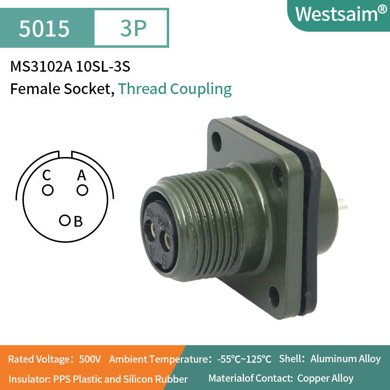 MS3102A-10SL-3S ซ็อกเก็ต, ตัวเมีย