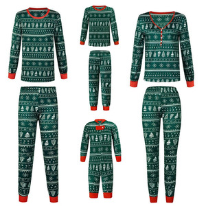 Vanfound 60004 Herbst Winter Weihnachten Eltern-Kind Passende Lässige Cartoon Atmungsaktive Thermische Baumwolle Unisex Heimset Pyjamas - Product Image 3