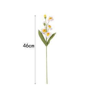 Kexiang Hand Crocheted <b>Daffodil</b> Yarn Flowers Polyester <b>Artificial</b> Bouquet Desktop Decor Home Decoration - Product Image 5