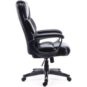 Silla ejecutiva de cuero Alera Kirkdale con respaldo alto, altura del asiento ajustable, silla de oficina para gerentes, soporta 275 lb, para taller - Product Image 2