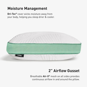 Almohada de Espuma Viscoelástica con Gel Refrigerante, Firmeza Media, Fibra de Bambú Blanca, para Adultos - Product Image 4